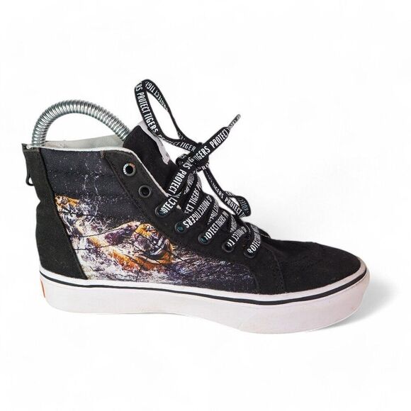 Vans x Discovery ComfyCush Sk8-Hi "Project Cat" Black / Multicolor Youth 3 - Picture 7 of 11